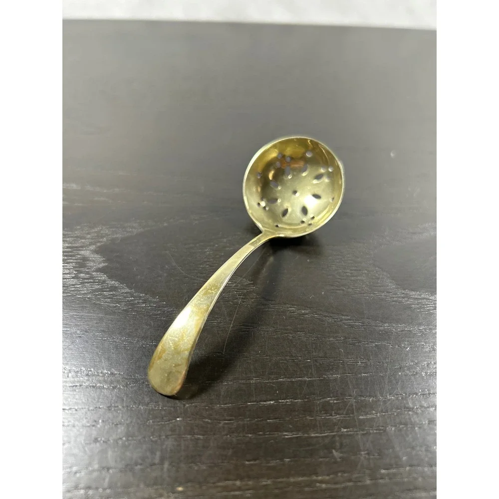 Vintage EPNS Silver Plate Perforated Sugar Sifter Spoon Small Berry Ladle 3.5